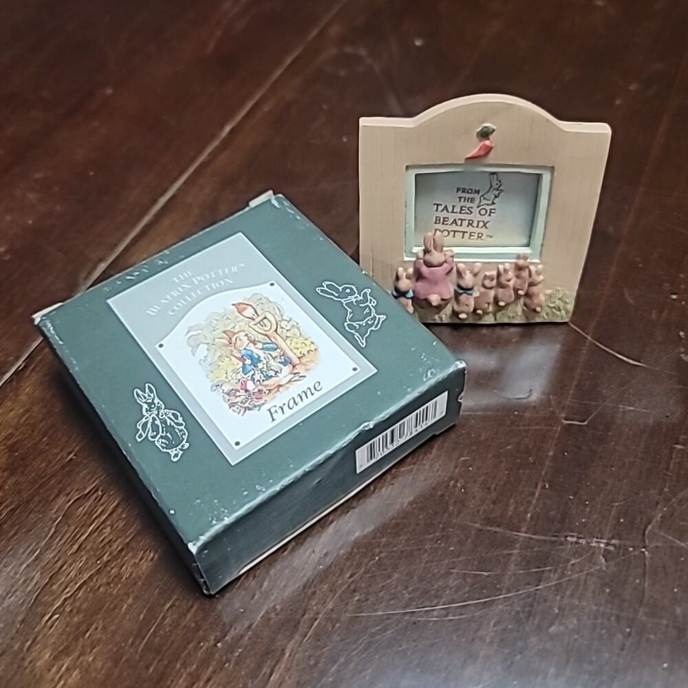 Beatrix Potter collection Bunny frame Mini Vintage Resin 3" 1994 Charpente